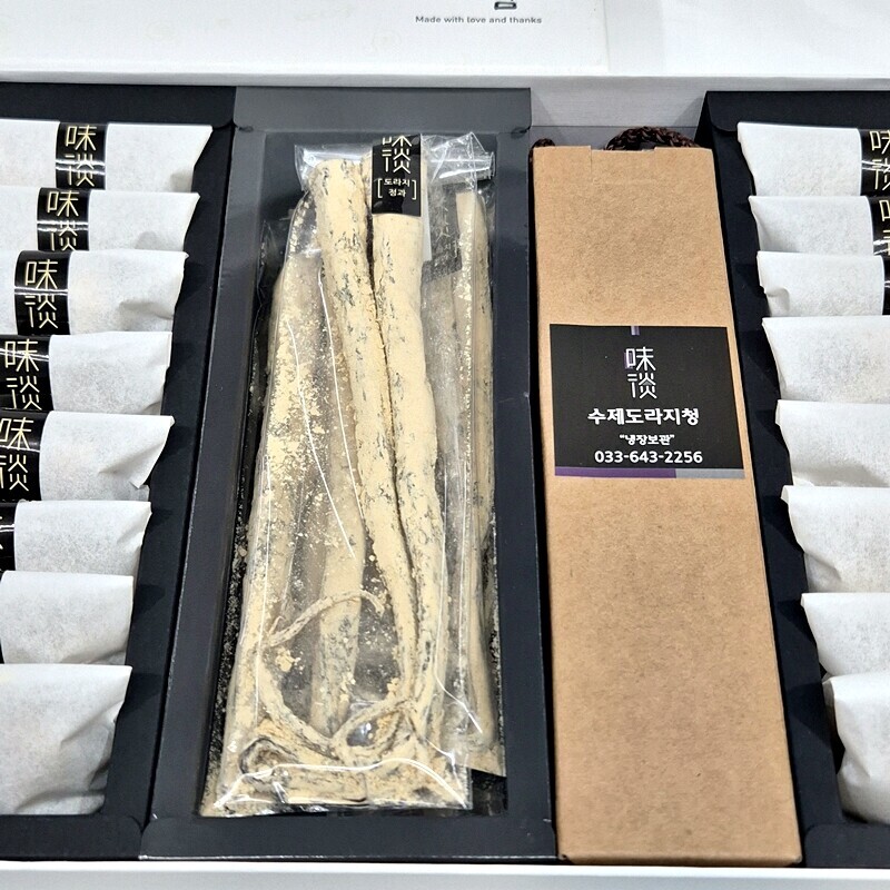 미담몰,강릉미담 (종합26-통,도라지셑) 콩고물도라지정과,통도라지정과, 도라지청, 맛과 멋과 품위있는 추석 설 명절선물 부모님 시댁