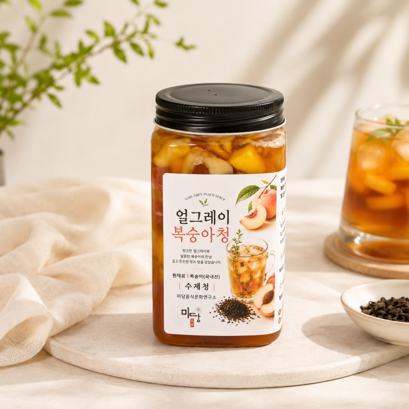 강릉몰,강릉미담 수제청 얼그레이복숭아청