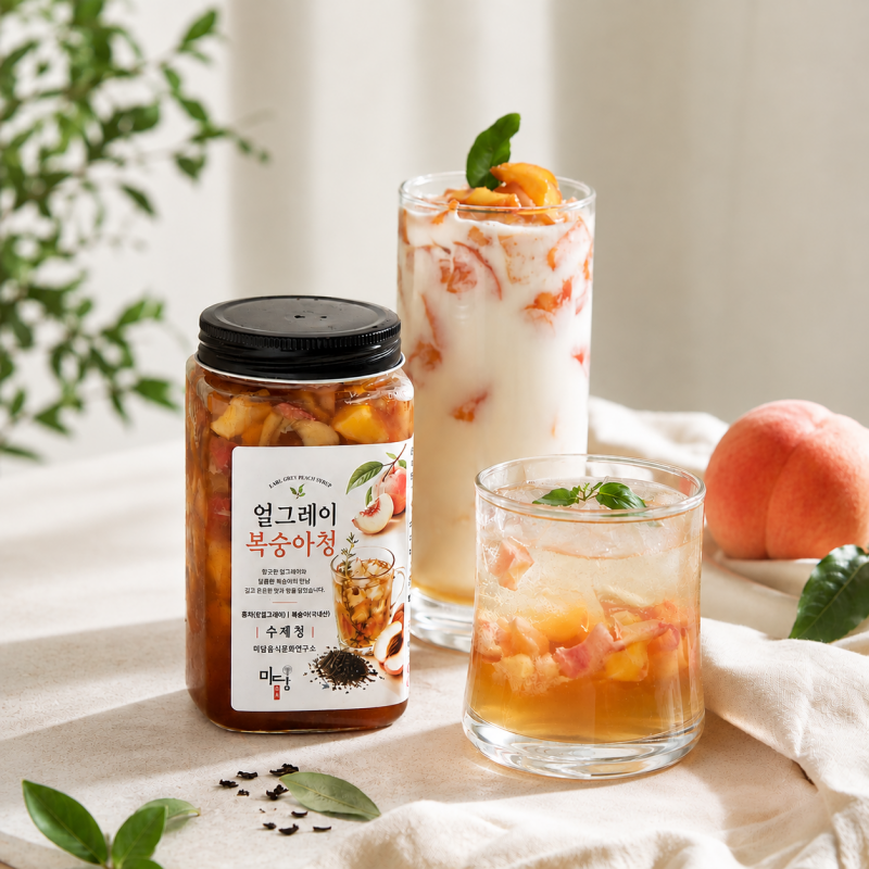 강릉몰,강릉미담 수제청 얼그레이복숭아청